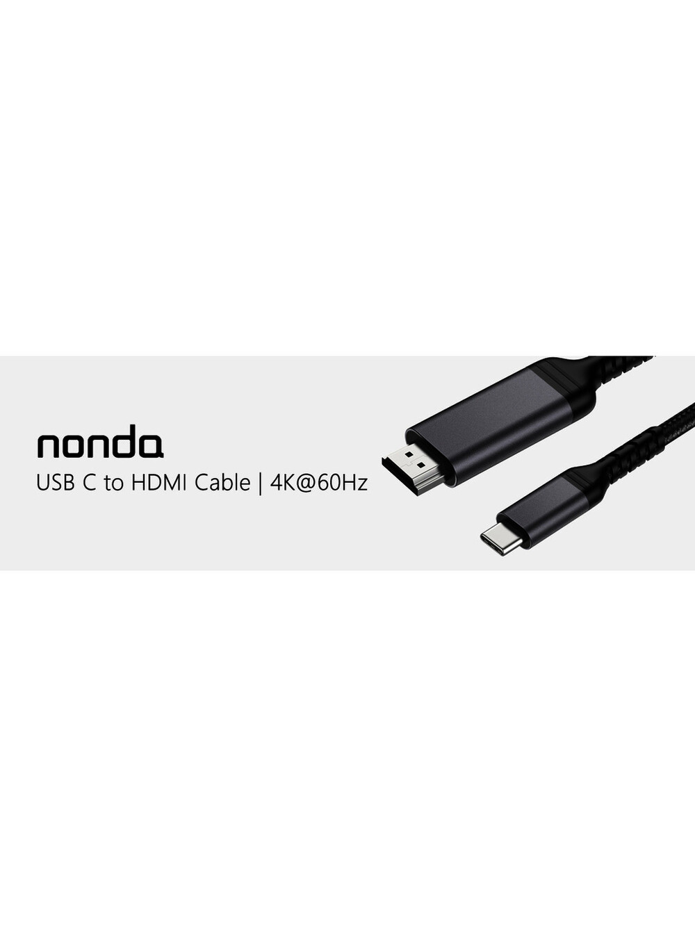 nonda USB C to HDMI 2.0 Cable【4K 60Hz】6.6ft, Type C to HDMI Ada...